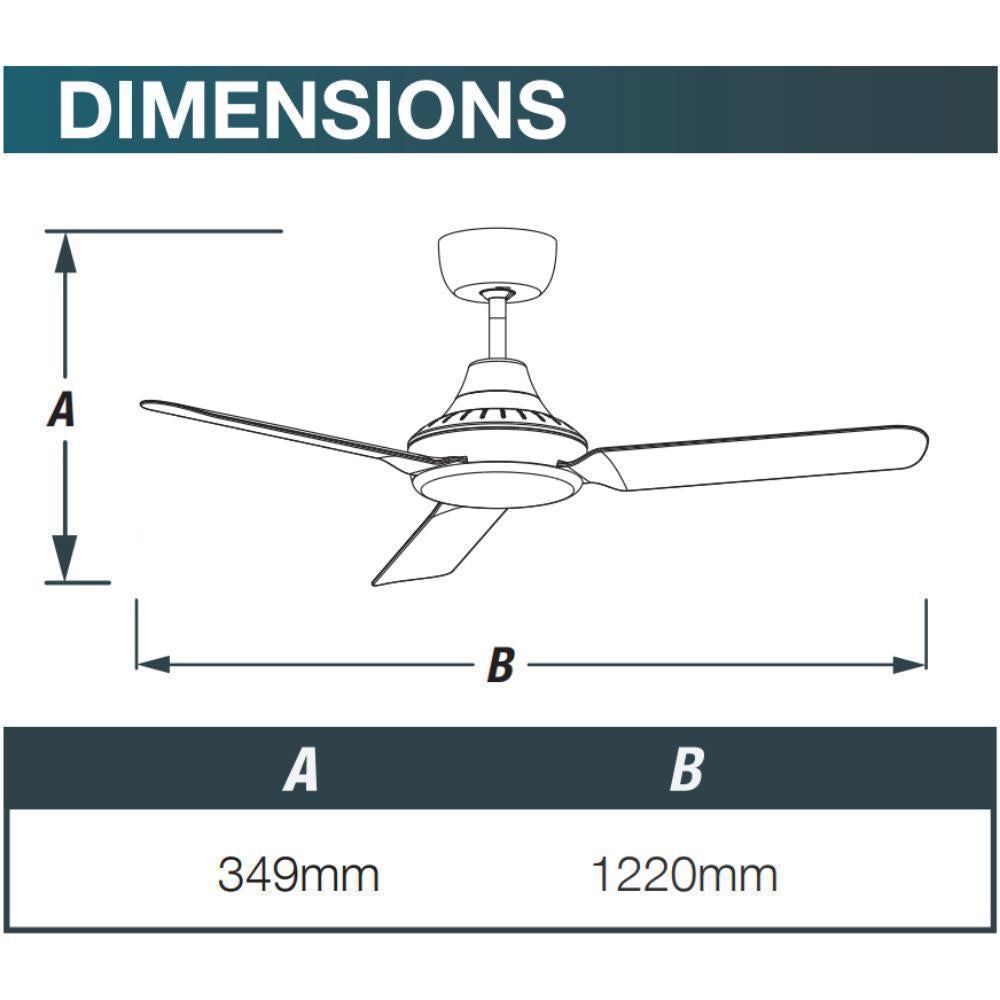 Ventair STANZA-48 - 3 Blade 1220mm 48" AC Ceiling Fan-Ventair-Ozlighting.com.au