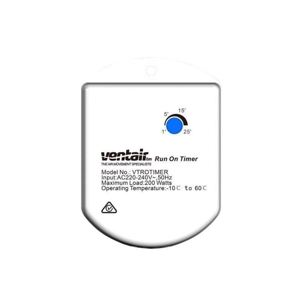 Ventair TIMER-EXHAUST-FAN - 200W Fixed Run On Timer-Ventair-Ozlighting.com.au