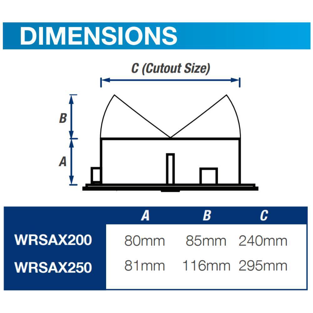 Ventair ULTRAFLO-200/250 - 200/250mm High Airflow Ceiling Exhaust Fan-Ventair-Ozlighting.com.au