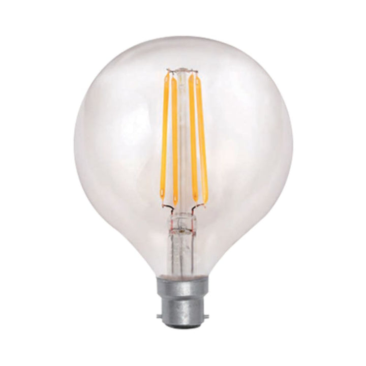 Vibe GLOBE-G125-ECO - 7W LED Dimmable G125 Spherical Shape Filament Clear Glass Globe 2100K - B22/E27-Vibe Lighting-Ozlighting.com.au