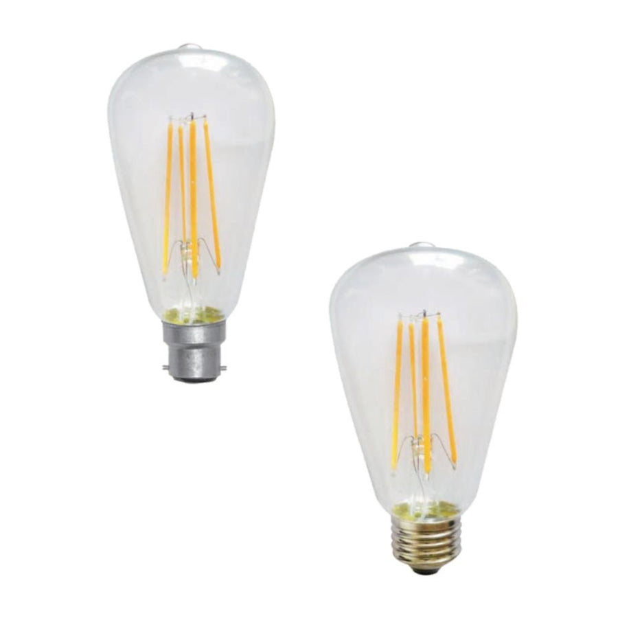 Vibe GLOBE-PEAR - 7W LED Dimmable Pear ST64 Shape Filament Clear Globe 2100K - E27/B22-Vibe Lighting-Ozlighting.com.au