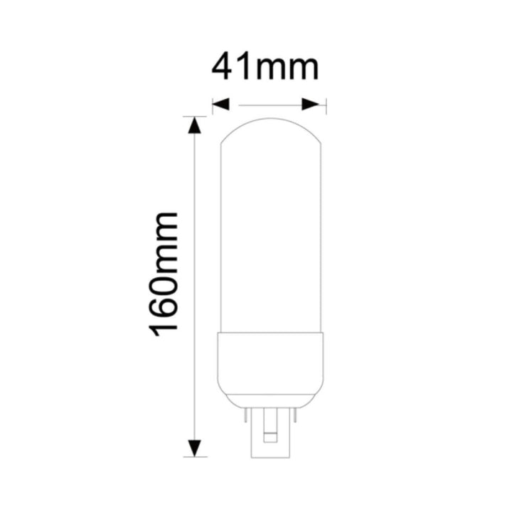 Vibe GLOBE-PLC - 13W LED 2-Pin G24 Base Globe-Ozlighting-Ozlighting.com.au