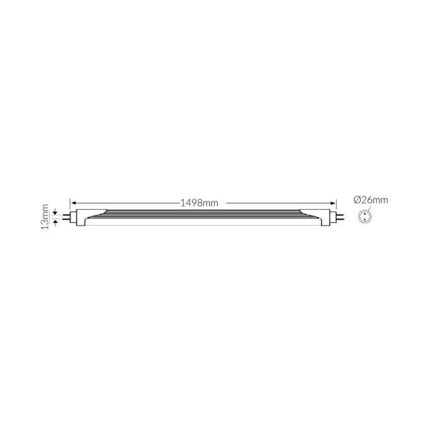 Vibe TUBE-T8 - 22W 5FT LED Frosted Tube-Vibe Lighting-Ozlighting.com.au