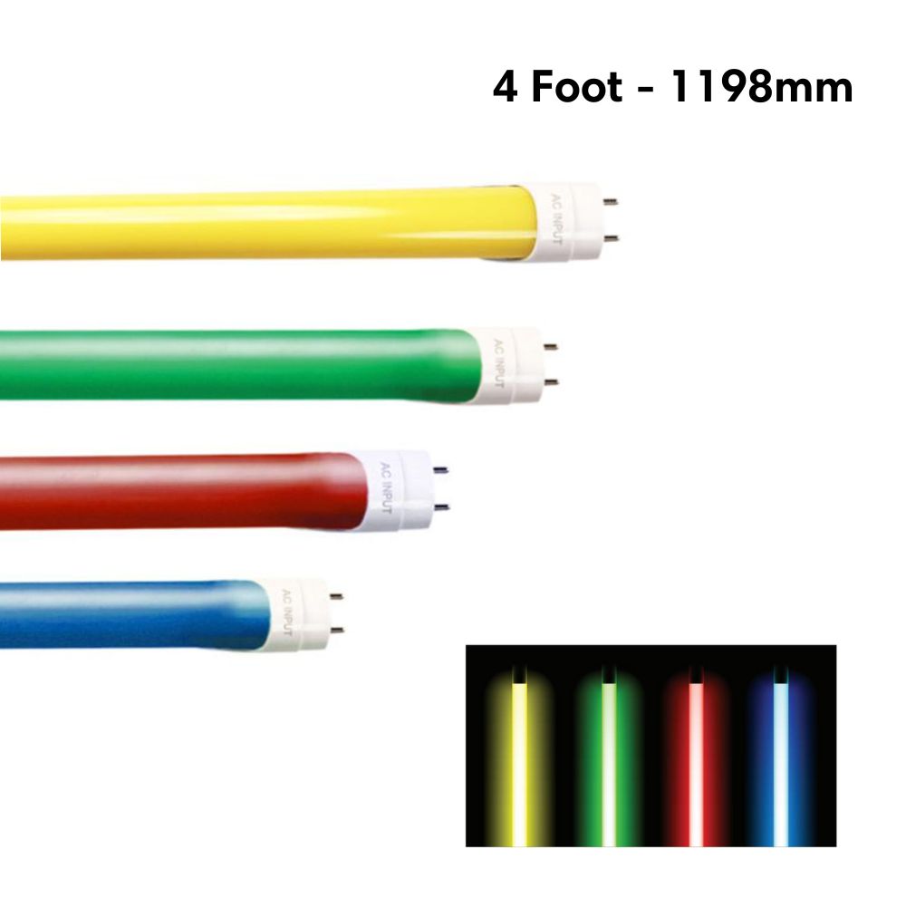 Vibe TUBE-T8-COLOURED-4FT - T8 18W 4FT 1198mm LED Coloured PC Tube-Vibe Lighting-Ozlighting.com.au