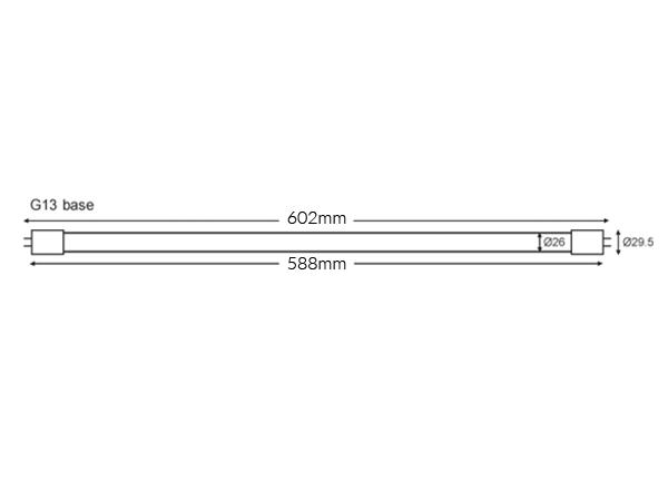 Vibe TUBE-T8-MEAT - T8 2/3/4/5FT LED Meat Display Pink Coloured Glass Tube-Vibe Lighting-Ozlighting.com.au