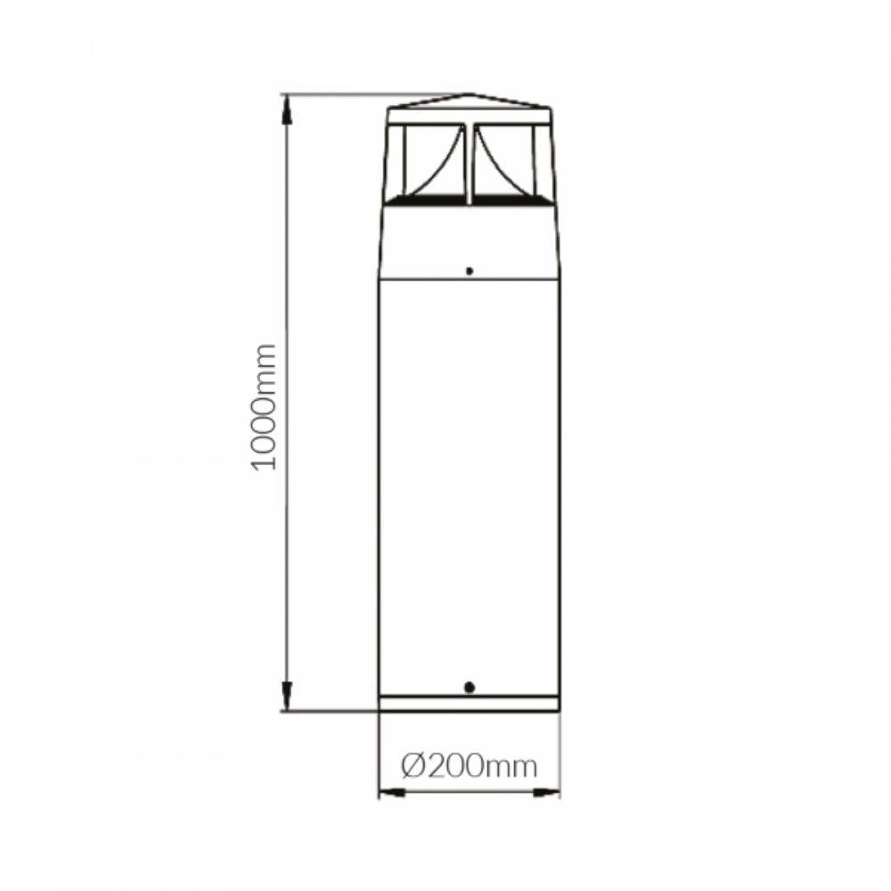 Vibe - VBLBO-302 - 12W LED Bollard - IP65 - - 4000K-Vibe Lighting-Ozlighting.com.au