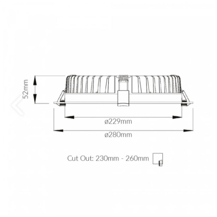 Vibe VBLDL-510 - 45W LED Dimmable Deep Face Commercial Downlight IP40 - 4000K-Vibe Lighting-Ozlighting.com.au