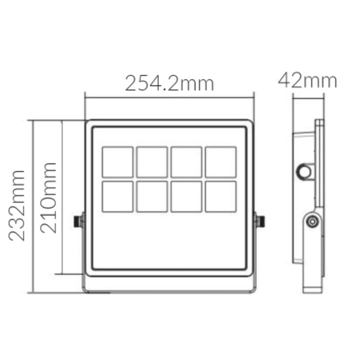 Vibe VBLFL-500 - 70W/100W LED High Output Exterior Floodlight IP66 - 4000K-Vibe Lighting-Ozlighting.com.au