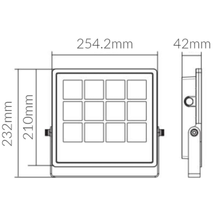 Vibe VBLFL-500 - 70W/100W LED High Output Exterior Floodlight IP66 - 4000K-Vibe Lighting-Ozlighting.com.au