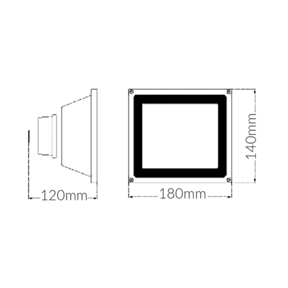 Vibe VBLFL-823 - 20W LED 12V/24V DC Exterior Floodlight IP65 4000K - DRIVER REQUIRED-Vibe Lighting-Ozlighting.com.au