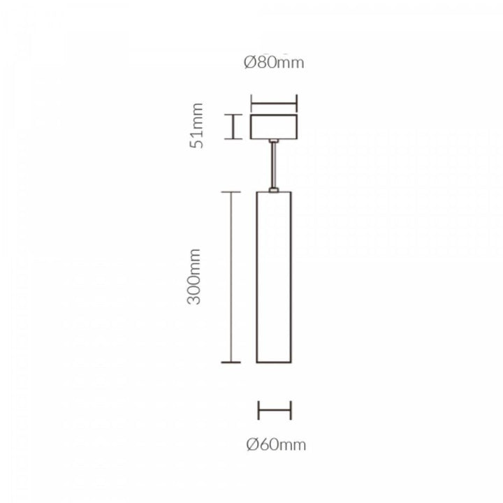 Vibe VBLPD-105 - 13W LED 300mm Cylindrical Pendant Light IP20-Vibe Lighting-Ozlighting.com.au