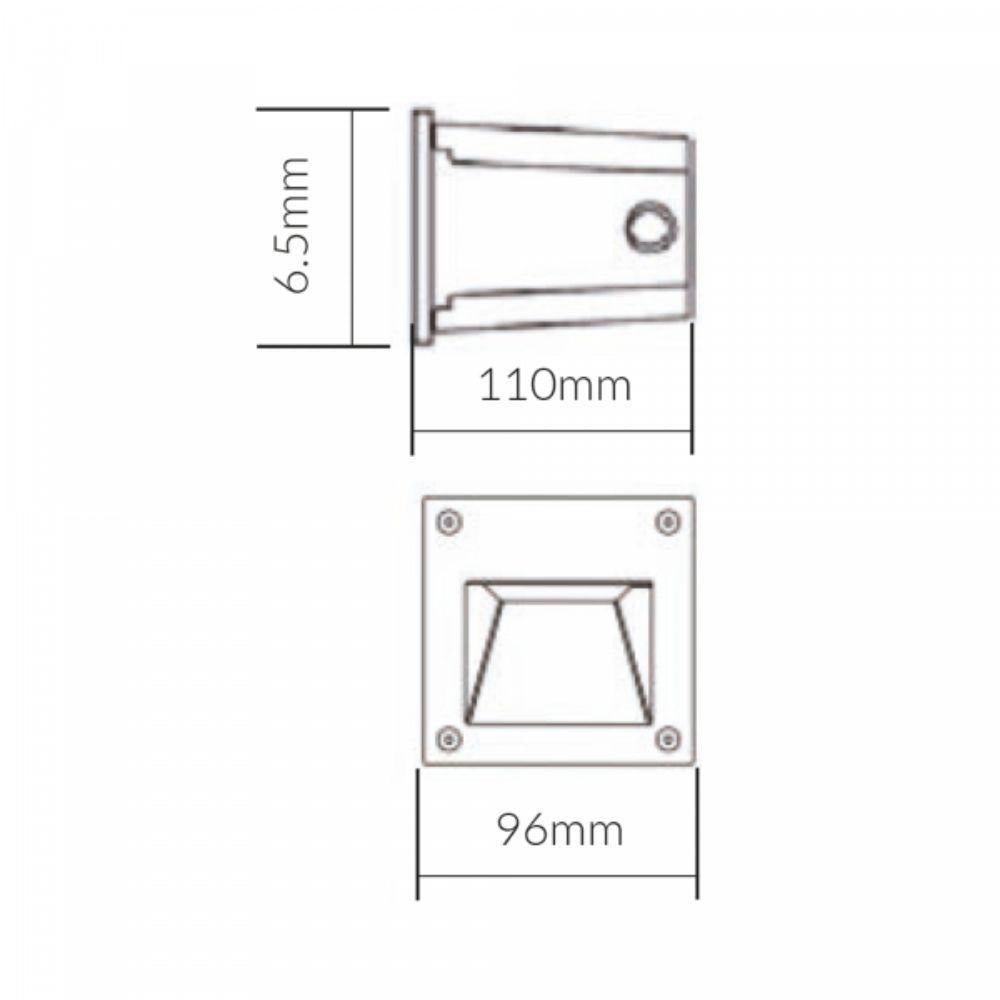 Vibe VBLWL - 3W LED Recessed Exterior Wall And Step Light IP65 -Vibe Lighting-Ozlighting.com.au