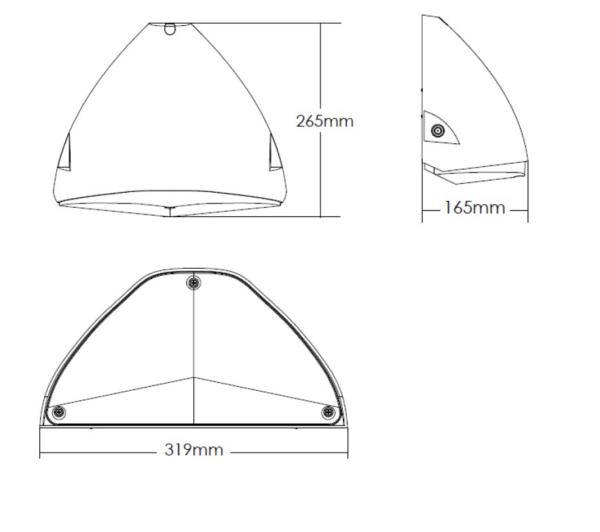 Vibe VBLWPK - 10W / 17W / 25W LED Wall Pack Milky Lens-Vibe Lighting-Ozlighting.com.au