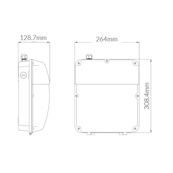 Vibe VBLWPK - 36W LED Wall Pack Clear Lens 3CCT Switchable IP65-Vibe Lighting-Ozlighting.com.au